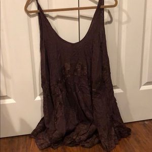 Free People dark purple slip dress